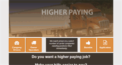 Desktop Screenshot of higherpayingdriverjobs.com